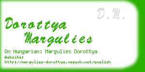dorottya margulies business card